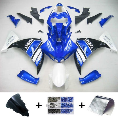 Amotopart Yamaha 2012-2014 YZF 1000 R1 Kit di spostamento bianco blu