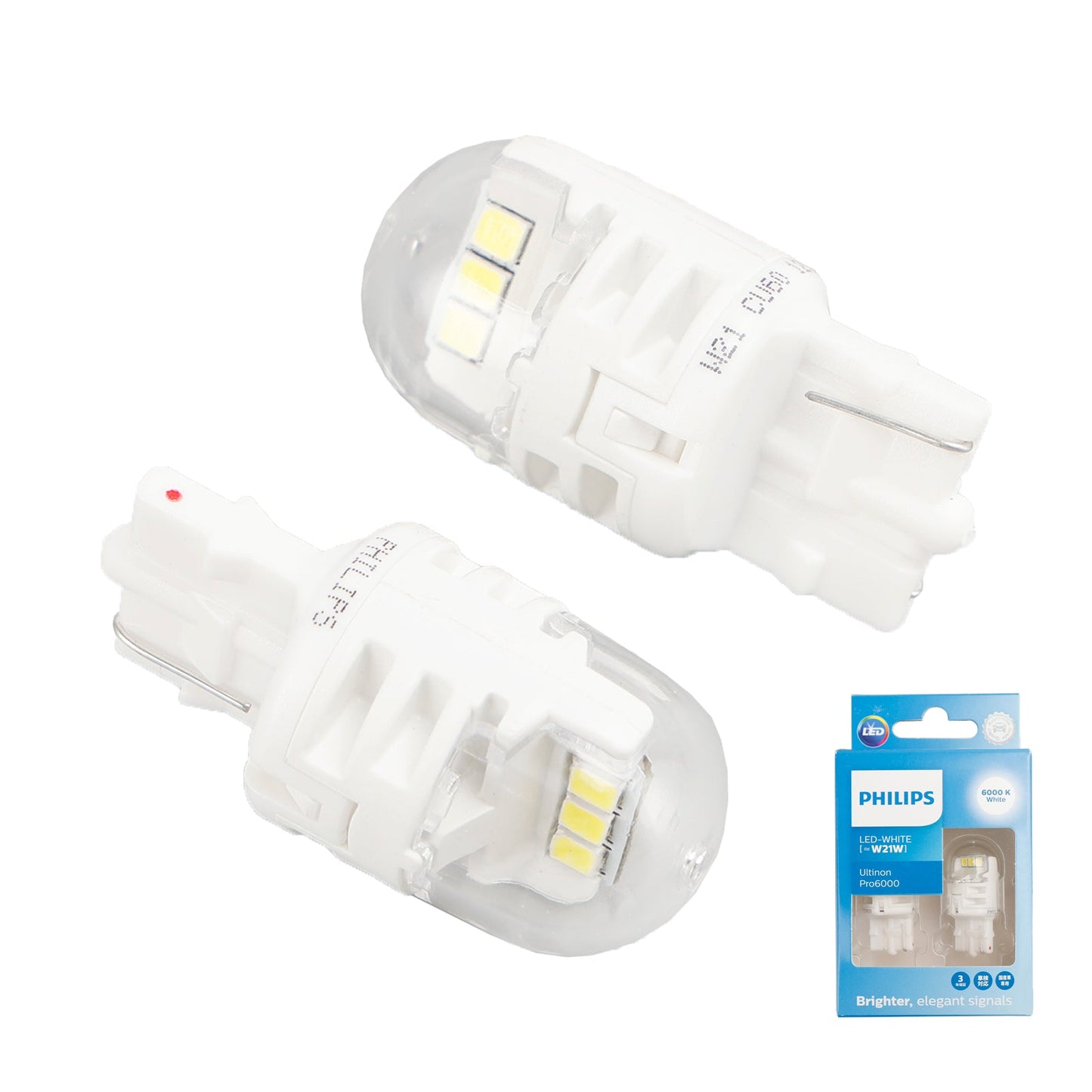 Per Philips 11065CU60X2 Ultinon Pro6000 LED-BIANCO W21W 6000K 250lm