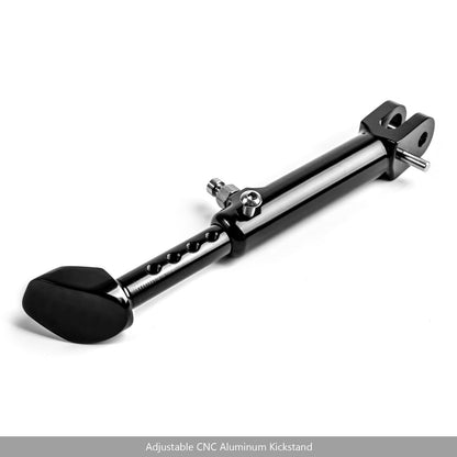 Cavalletto laterale in alluminio CNC Gamba cavalletto regolabile per Kawasaki Z900RS 2018 nero generico