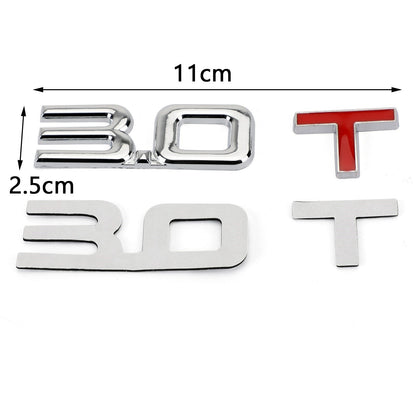 Adesivo per distintivo dell&#39;emblema in metallo 3.0T 3D per Audi A3 A4 A5 A6 A7 B6 B7 B8 Q3 Q5 Q7 TT Generico