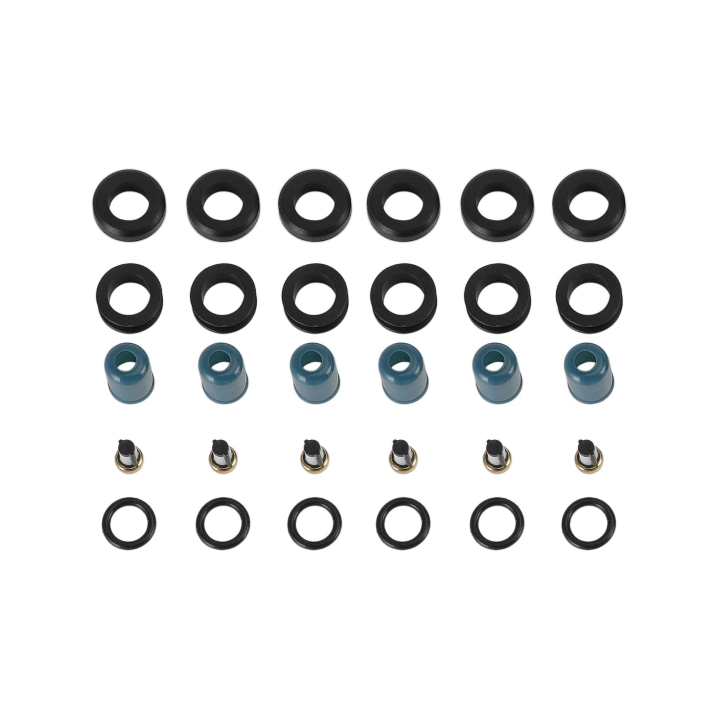 6PCS Iniettori di Carburante Riparazione Guarnizione Rebuild Kit fit Toyota 3VZE 1988-1995 3.0L Camion