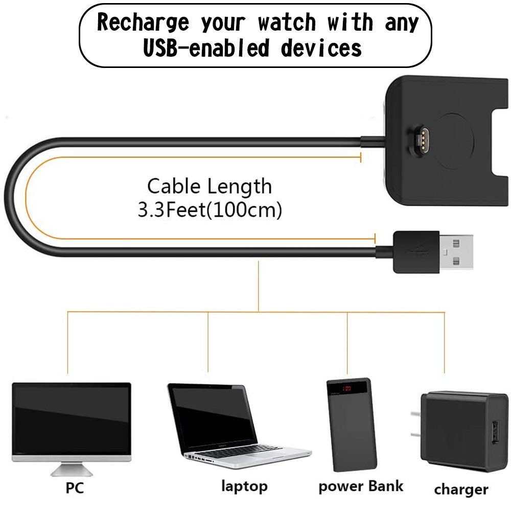 Caricabatterie per cavo dock per culla di ricarica USB adatto per orologio Garmin Fenix 5 5S 5X Plus