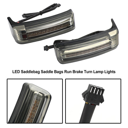 LED Bisaccia Borse da sella Run Brake Turn Lamp Lights per Touring 2014-2021 Generico