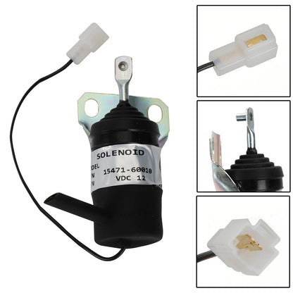 Adatto per Kubota 052600-1001 052600-1000 15471-60010 Solenoide di spegnimento carburante 12V