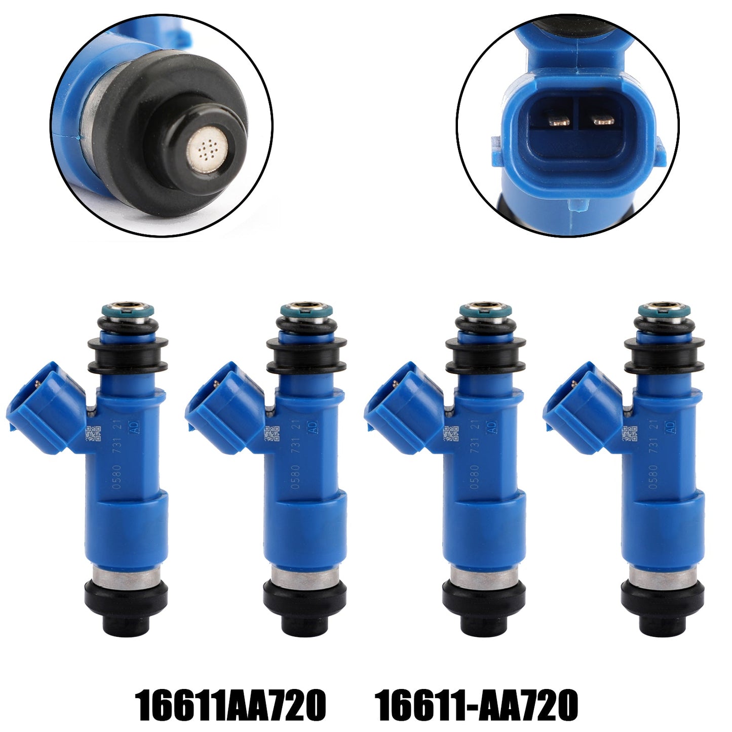 4PCS blu scuro 565cc iniettori di carburante Fit WRX / STI 16611-AA720 2.5L generico