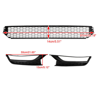 VW Passat 2012-2015 Paraurti Anteriore Griglia Inferiore Griglia Fendinebbia Nero Volkswagen