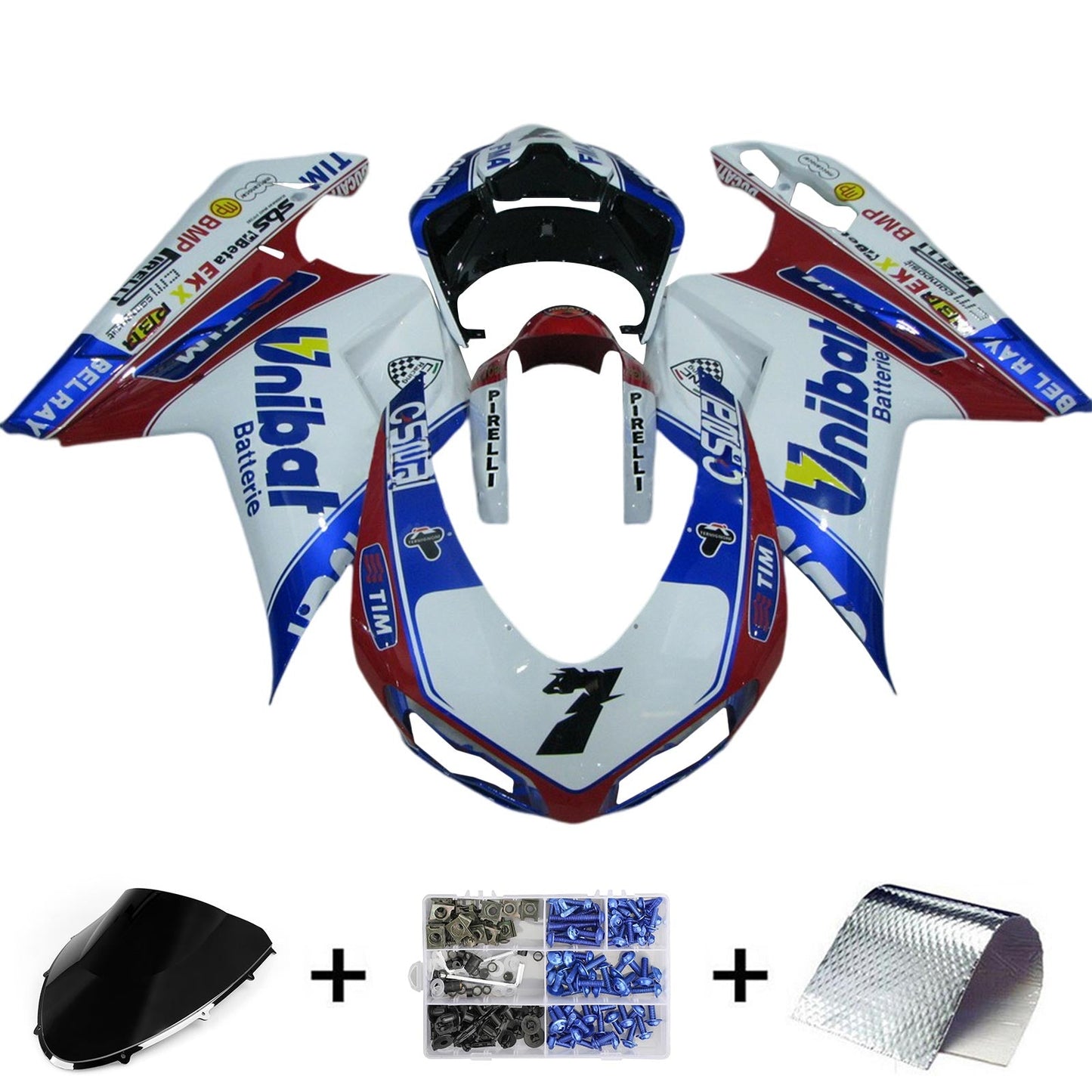 Ducati 1098 1198 848 2007-2011 Kit carena Carrozzeria ABS