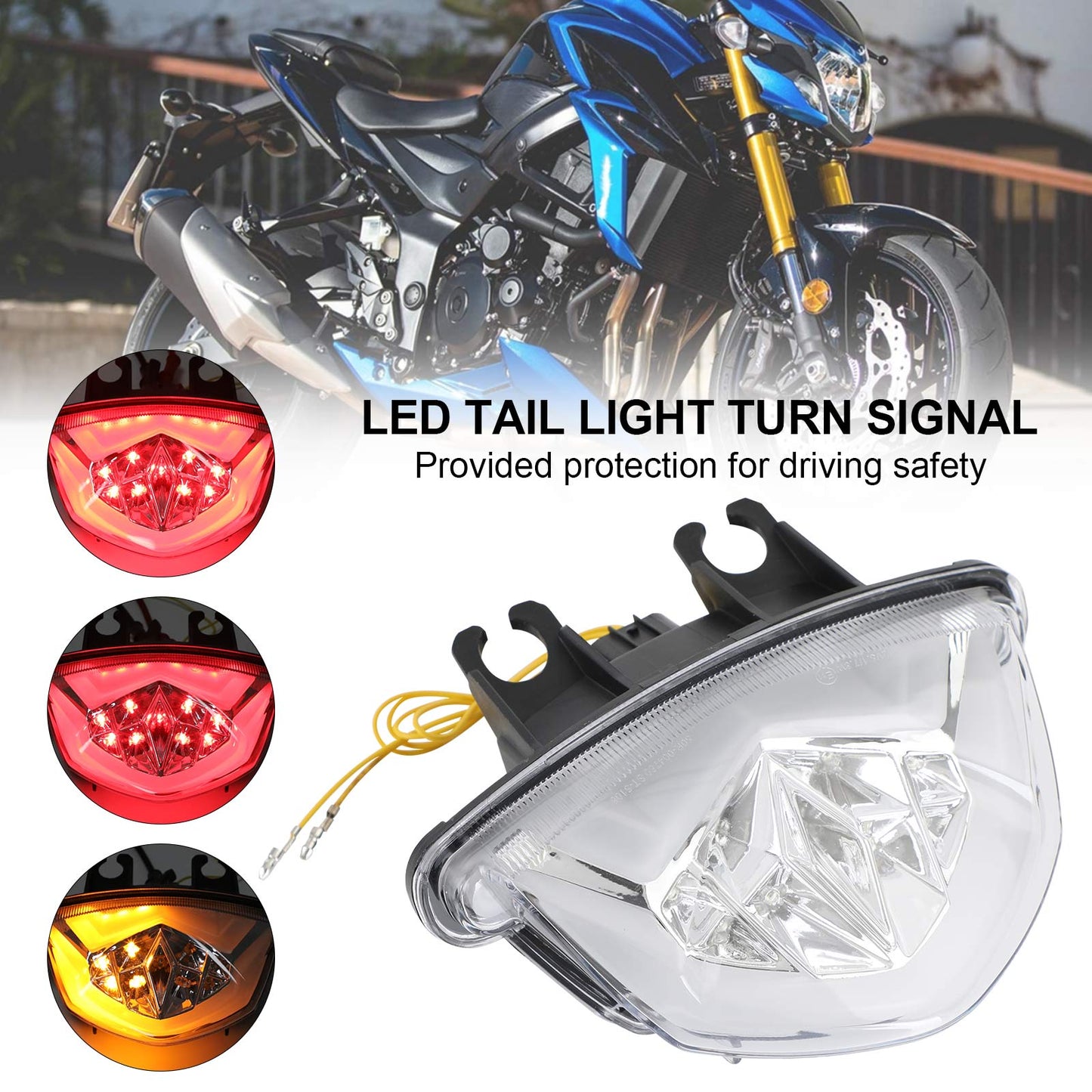 Fanale posteriore a LED Indicatori di direzione per Suzuki GSXS 1000 F GSX-S 750 Z 2017-2021 Generico