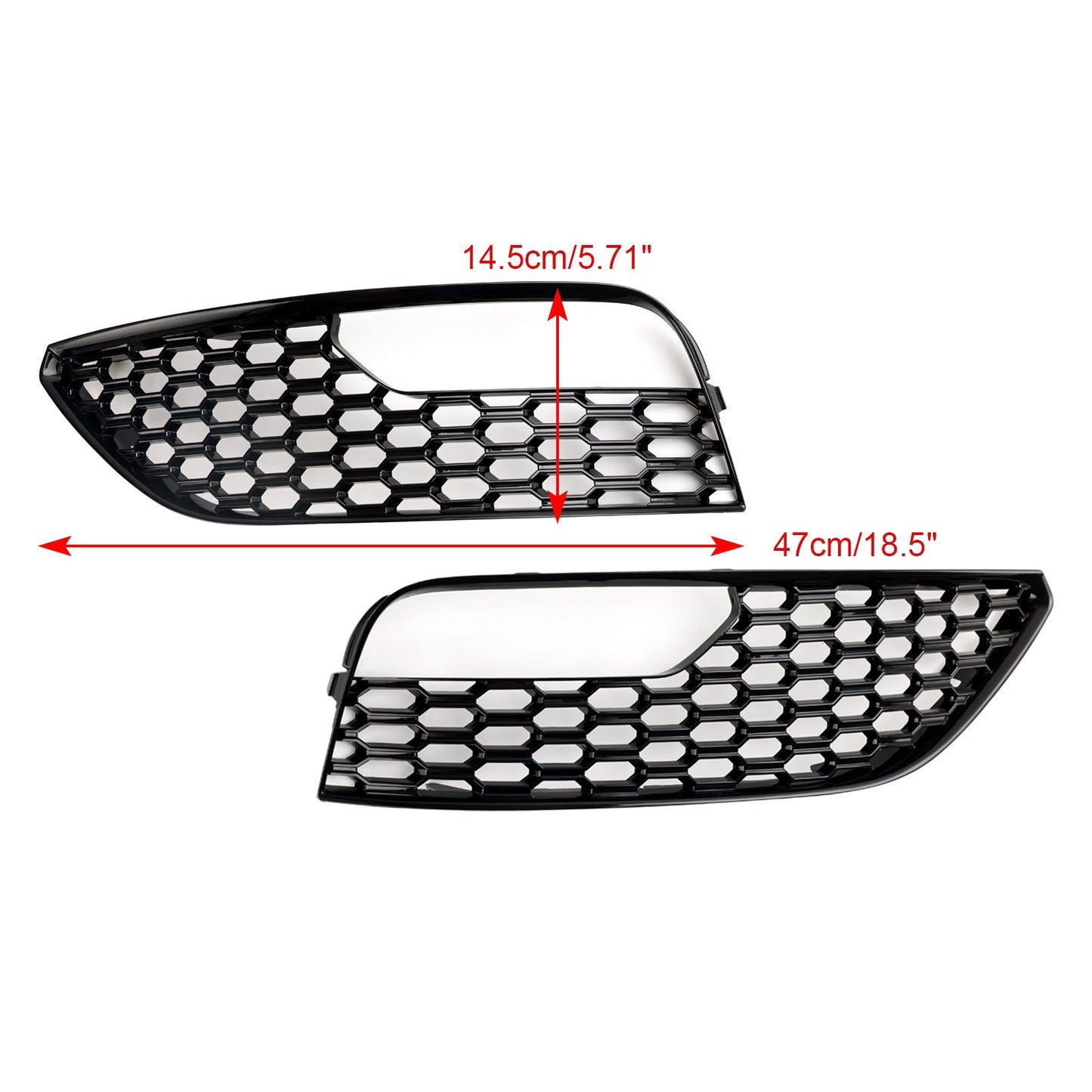 Audi A3 2012-2016 Mesh 2PCS Paraurti anteriore Fendinebbia Surround Griglia di copertura