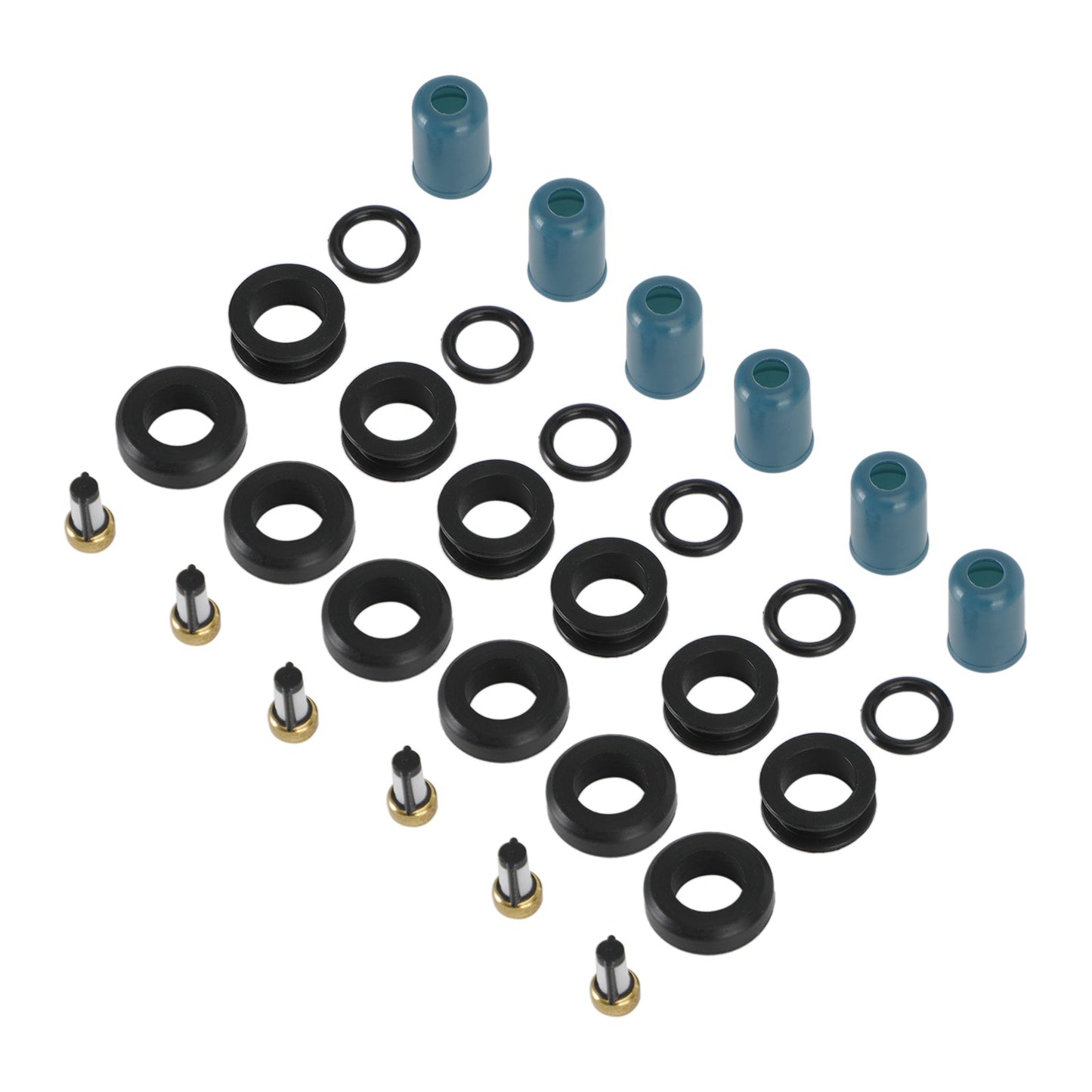 6PCS Iniettori di Carburante Riparazione Guarnizione Rebuild Kit fit Toyota 3VZE 1988-1995 3.0L Camion