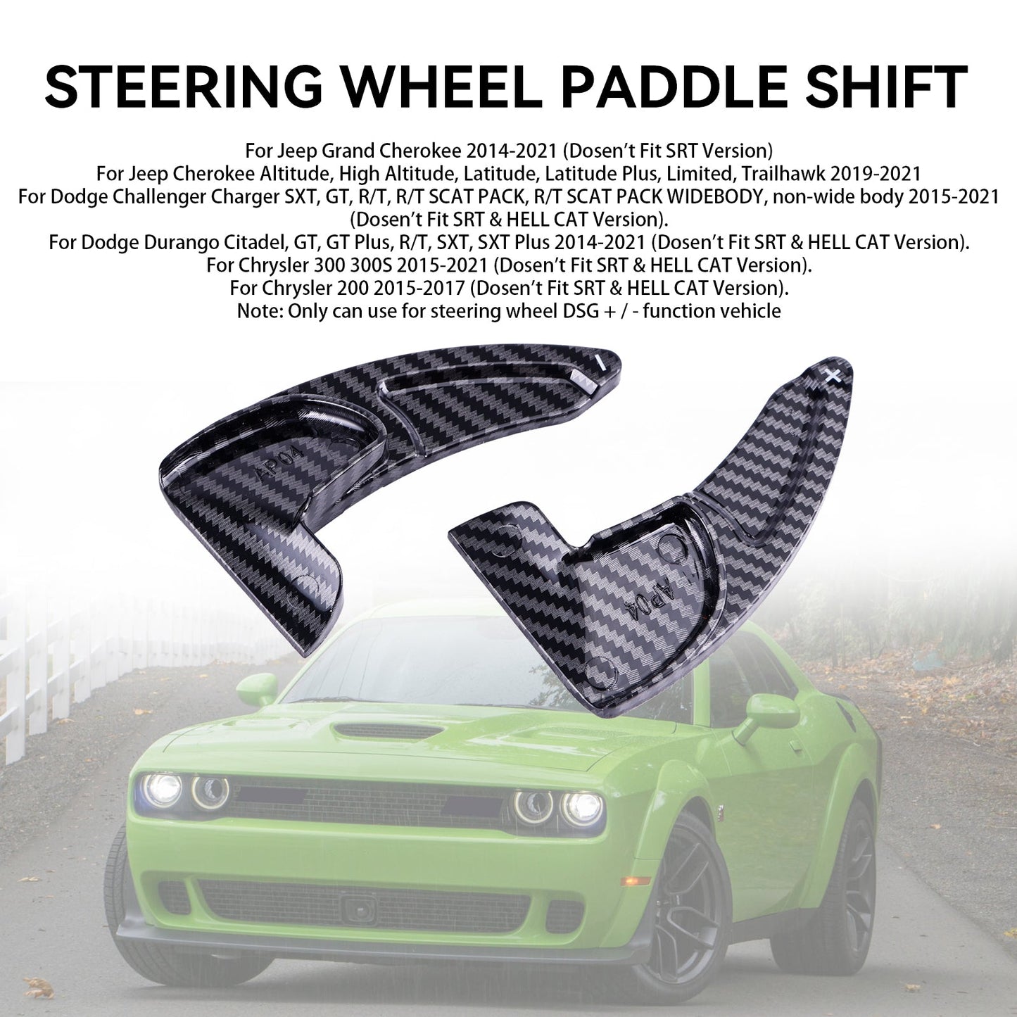 Dodge Challenger Charger Volante Shift Paddle Extended Shifter Trim