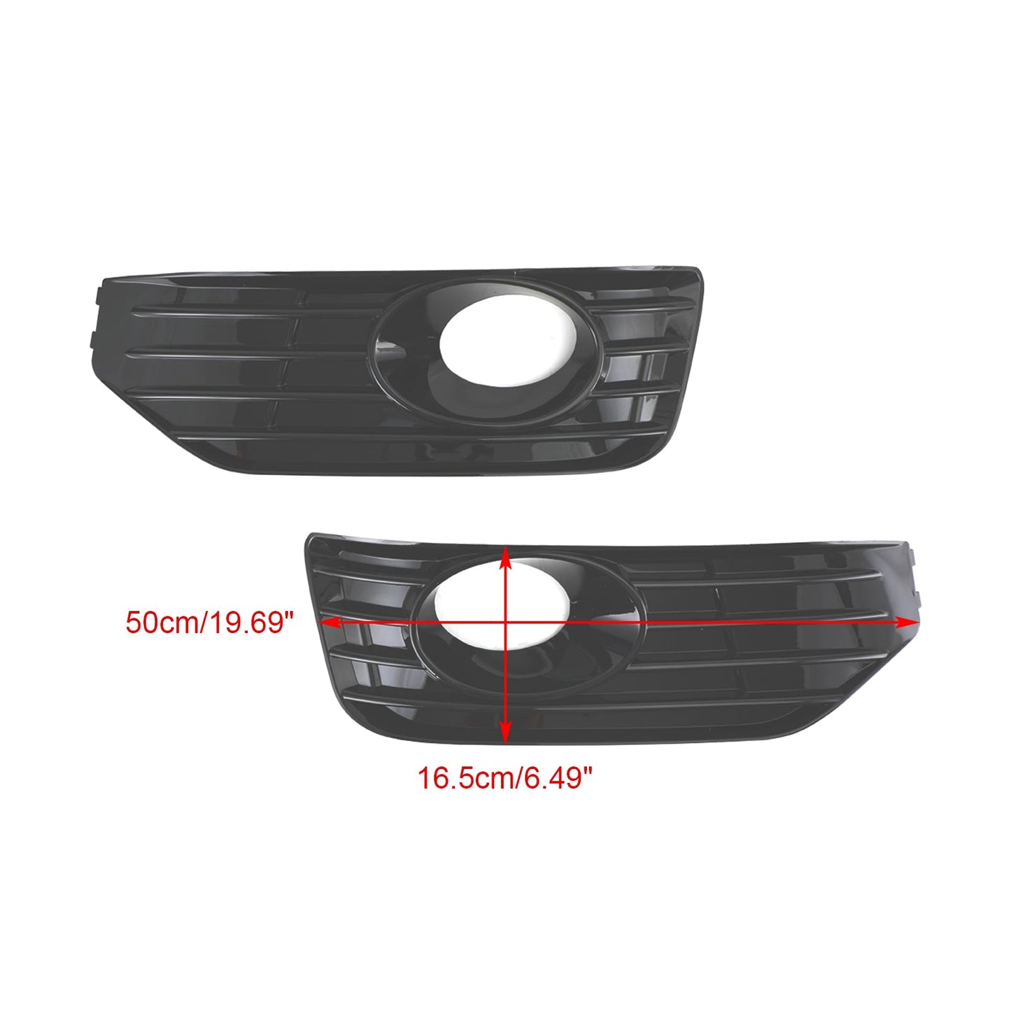 VW T5 T5.1 2010-2015 nero lucido fendinebbia copertura luce inserto S-line griglia