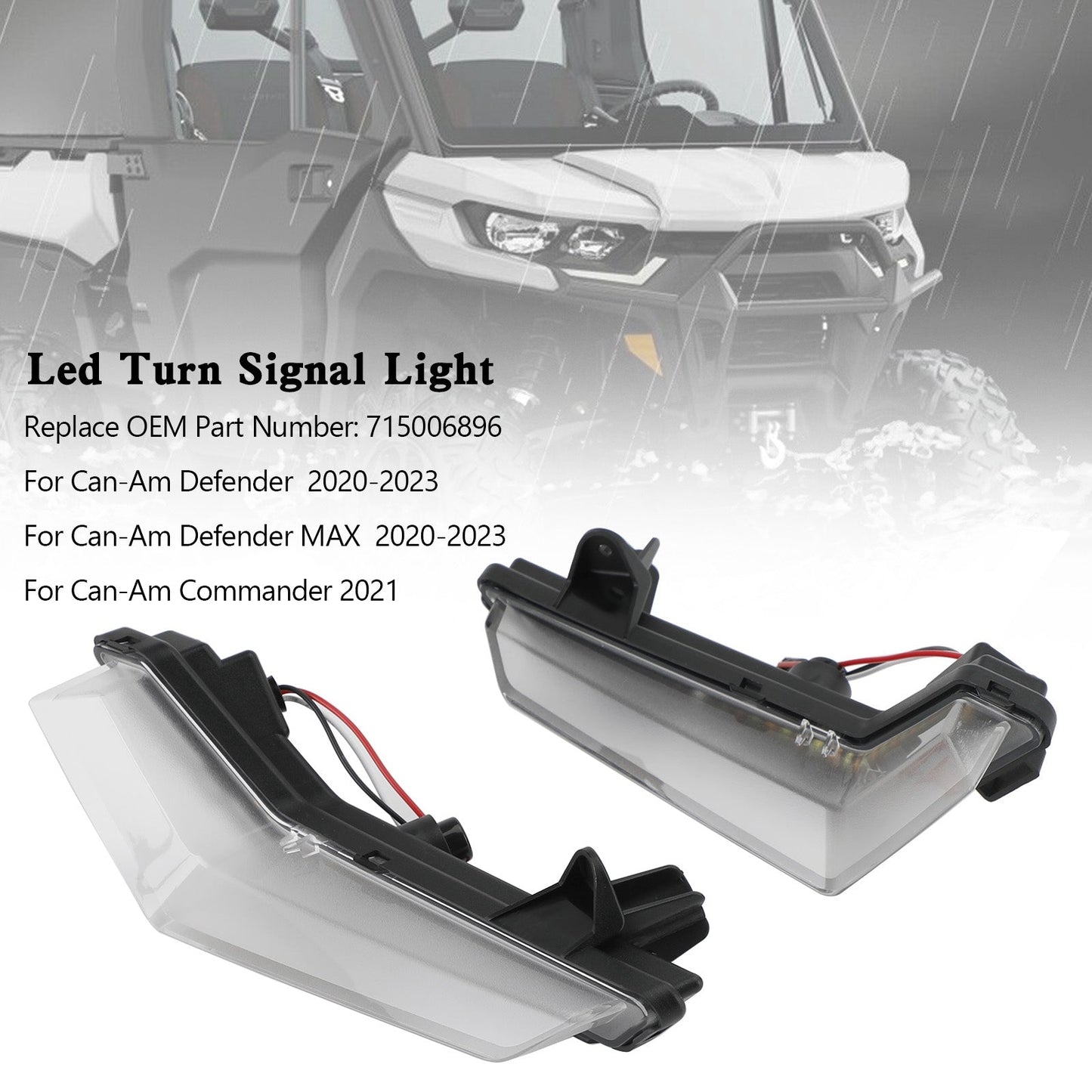 Can-Am Defender Max 2020-2023 Indicatori di direzione anteriori a LED con luce diurna