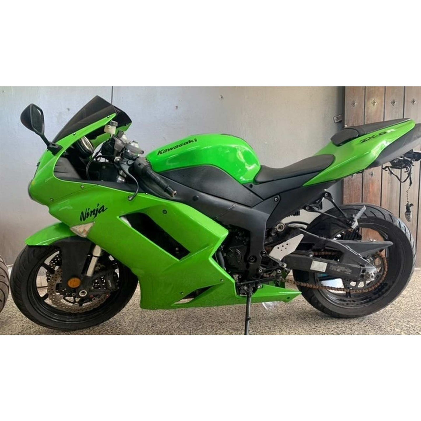 Amotopart Kawasaki 2007-2008 ZX6R 636 KIT GREEN TEARING