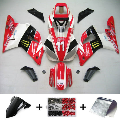 Amotopart Yamaha 1998-1999 YZF 1000 R1 rosso con kit di rivestimento artigli