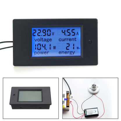 DC 20A 100V LCD Digital Volt Tensione Watt Corrente Misuratore di potenza Amperometro Voltmetro