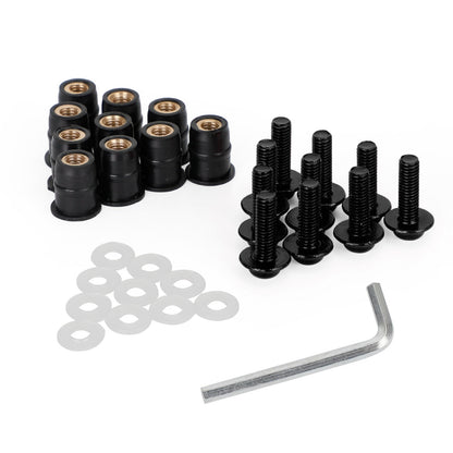 Kit di rondelle per bulloni a vite in alluminio M5x16mm per parabrezza per moto, confezione da 10 generici