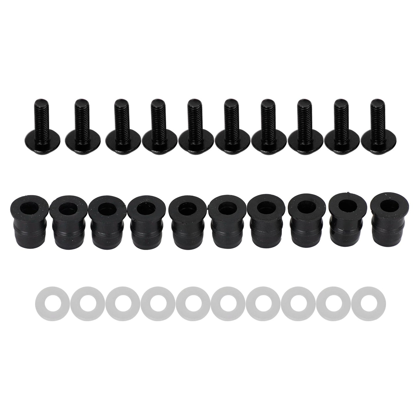 Kit di rondelle per bulloni a vite in alluminio M5x16mm per parabrezza per moto, confezione da 10 generici