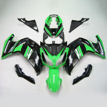 Amotopart 2012-2016 Kawasaki Ninja 650 Green Black Fearing Kit