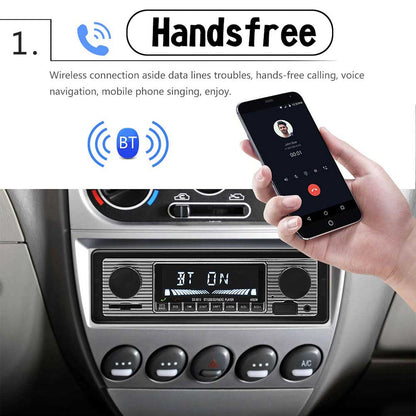 Bluetooth Auto d'epoca Lettore MP3 Radio FM AUX Ricevitore audio stereo classico USB