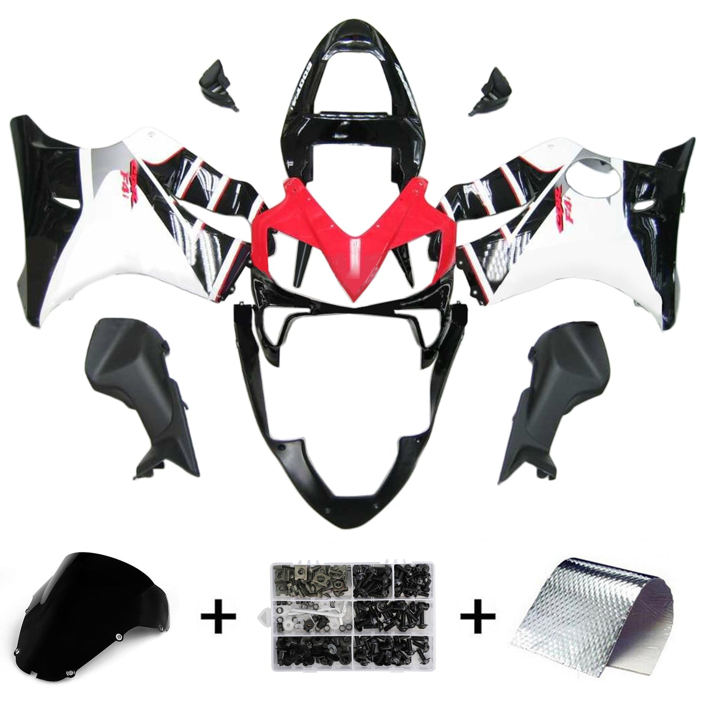 Amotopart Honda CBR600 F4i 2001-2003 Kit Carenatura Carrozzeria Plastica ABS