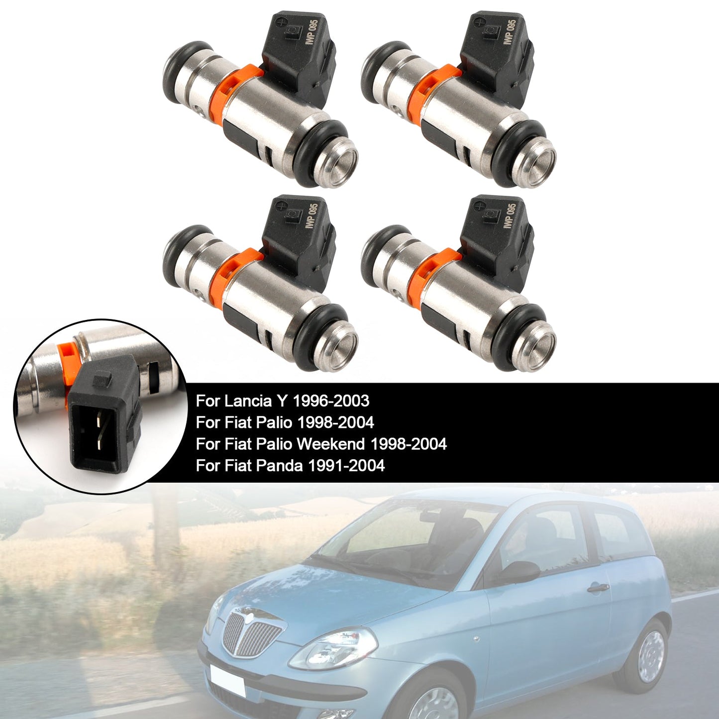 4PCS Iniettore di carburante IWP095 per Fiat Punto 1.4L 2007-2009 Fit Fiat Palio 1.6L