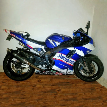 Amotopart 2000-2001 Yamaha YZF 1000 R1 Kit di carenatura blu e bianca