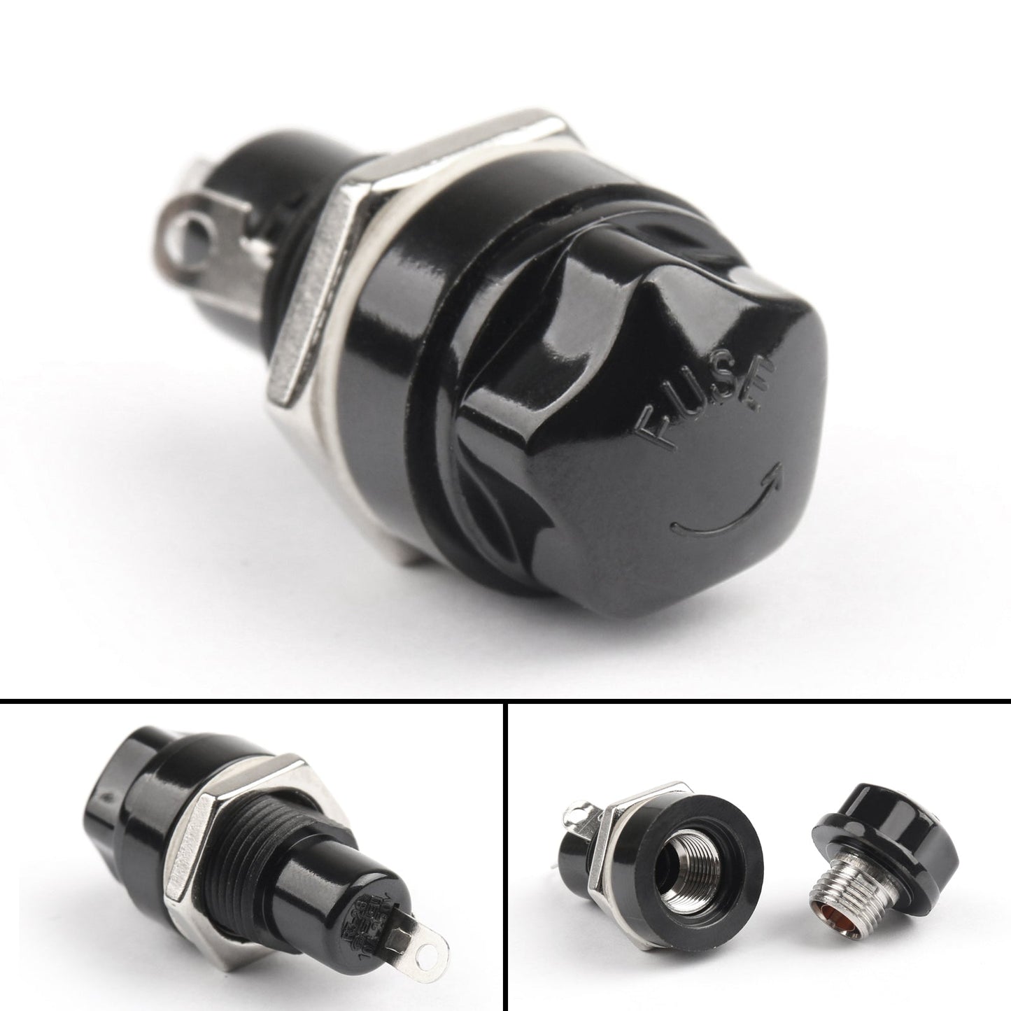 4PCS SCI R3-26 Supporto per fusibili telaio per montaggio a pannello per fusibili in vetro 5x20mm 10A 250V