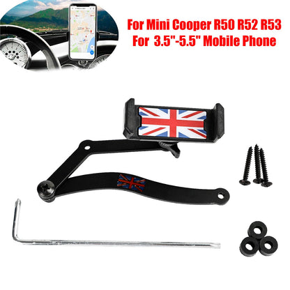 Supporto per telefono cellulare con rotazione a 360 ° per Mini Cooper R50 R52 R53 Rosso