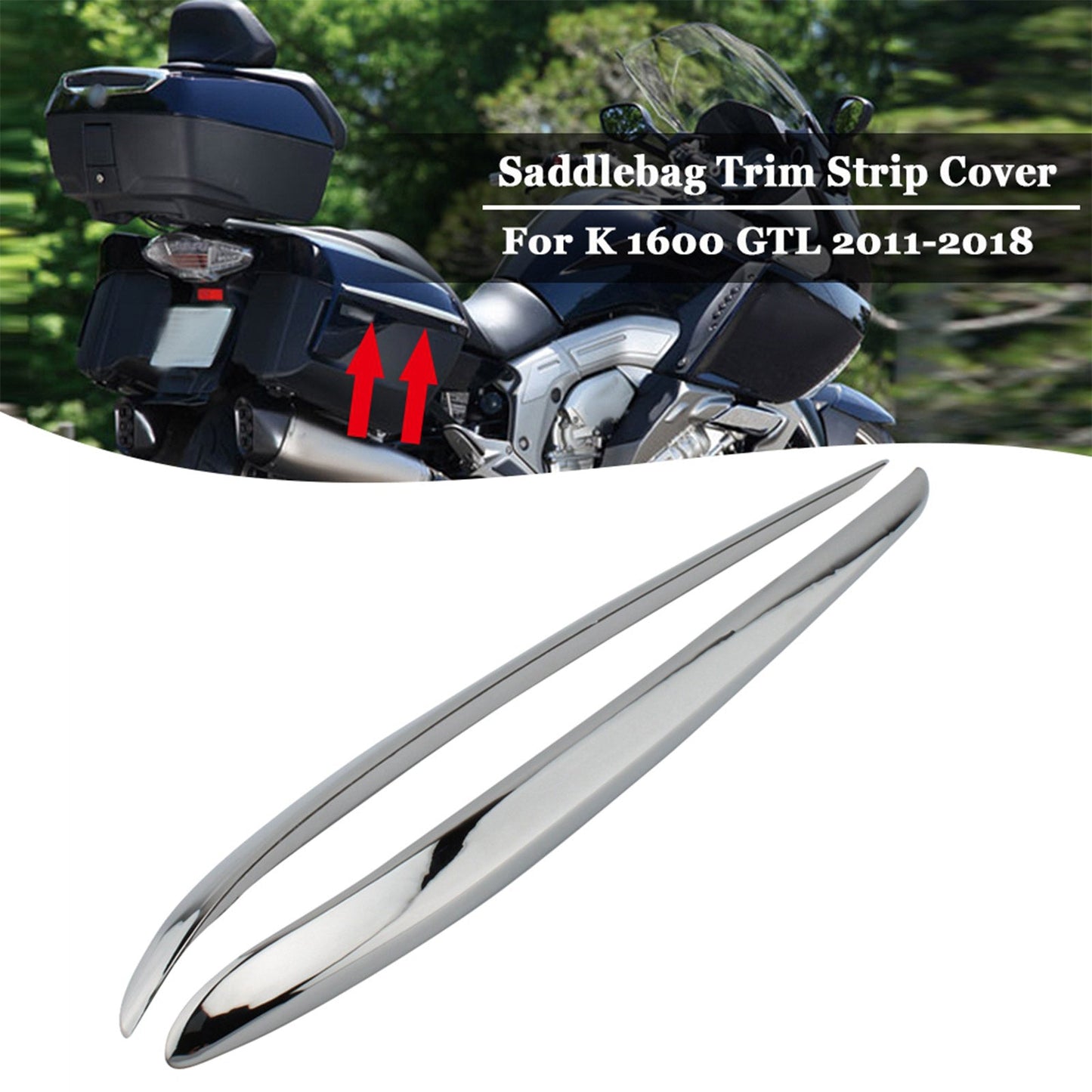 Chrome Side Panel Storage Box Placcatura Trim Strip per BMW K1600GTL 2011-2018 Generico