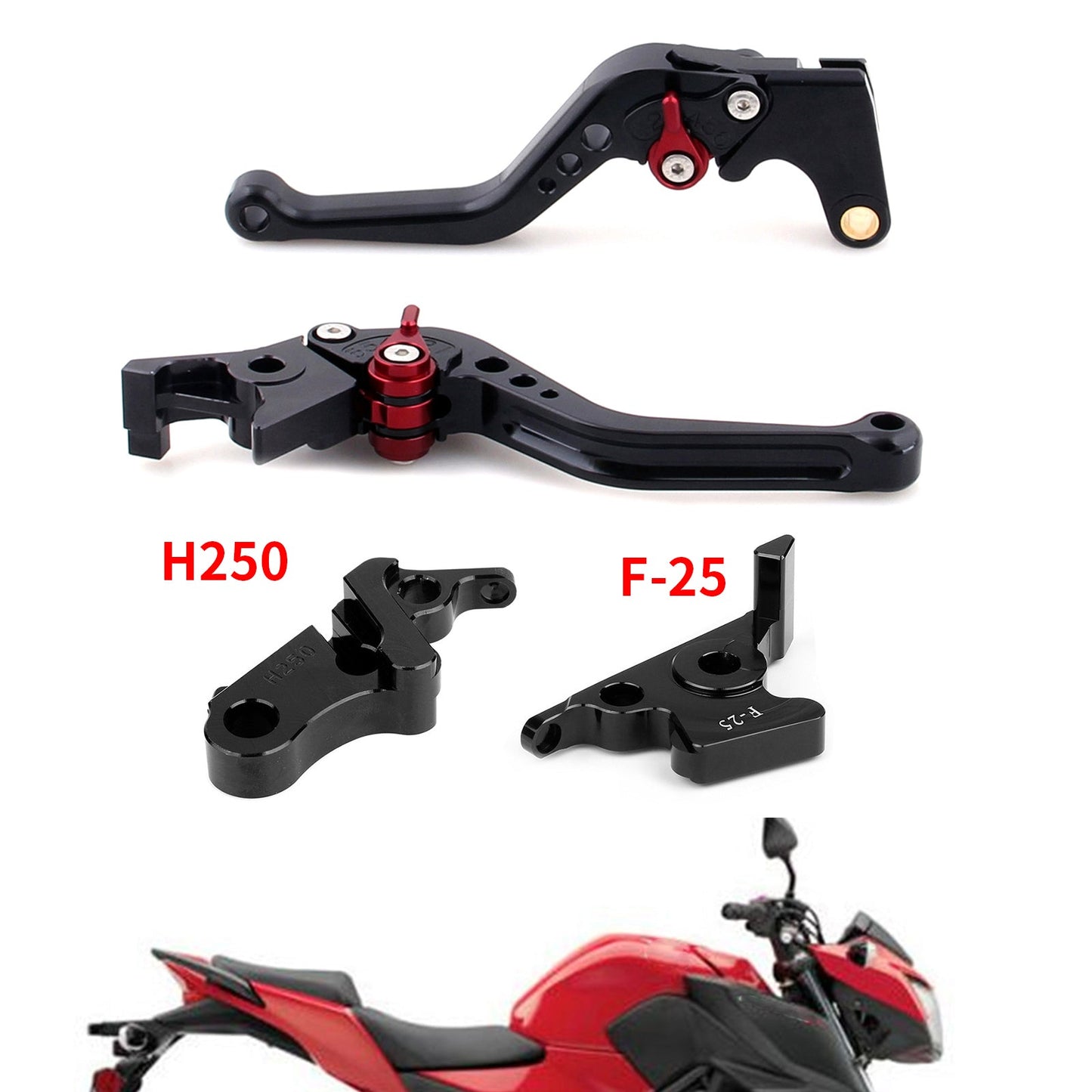 Leva freno frizione corta per Honda CB500F CBR500R 13-15 CBR300RR CB300F 14-16 Generico