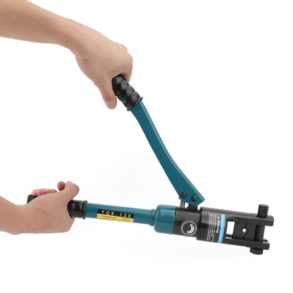 Crimpatrice per capicorda per cavo batteria filo idraulico migliorato 10T e 8 matrici nere