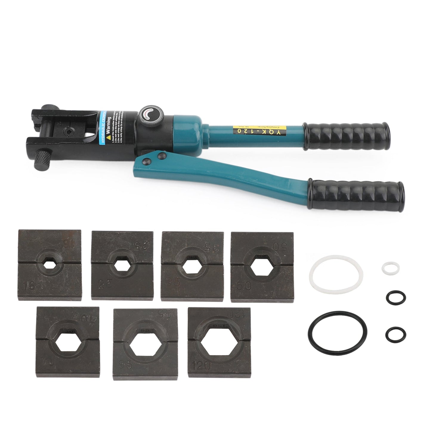 Crimpatrice per capicorda per cavo batteria filo idraulico migliorato 10T e 8 matrici nere