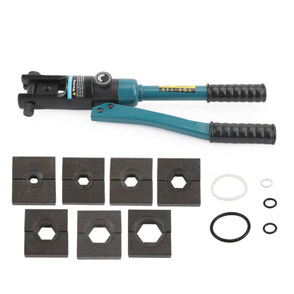Crimpatrice per capicorda per cavo batteria filo idraulico migliorato 10T e 8 matrici nere
