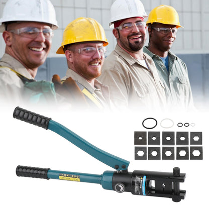 Piegatore terminale dell'ansa del cavo della batteria del cavo idraulico da 16 tonnellate con 11 matrici nere