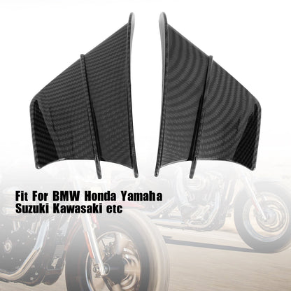 Winglet Wind Fin Kit aerodinamico Spoiler Trim Cover per moto universale