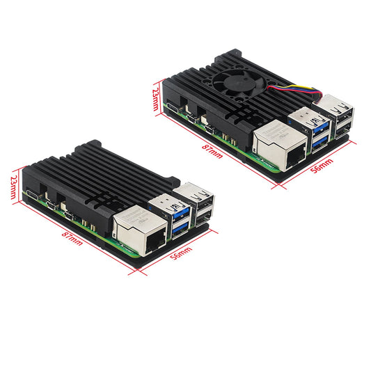 Involucro in metallo Raffreddamento passivo Raspberry pi5 Involucro in alluminio Ventola di raffreddamento opzionale