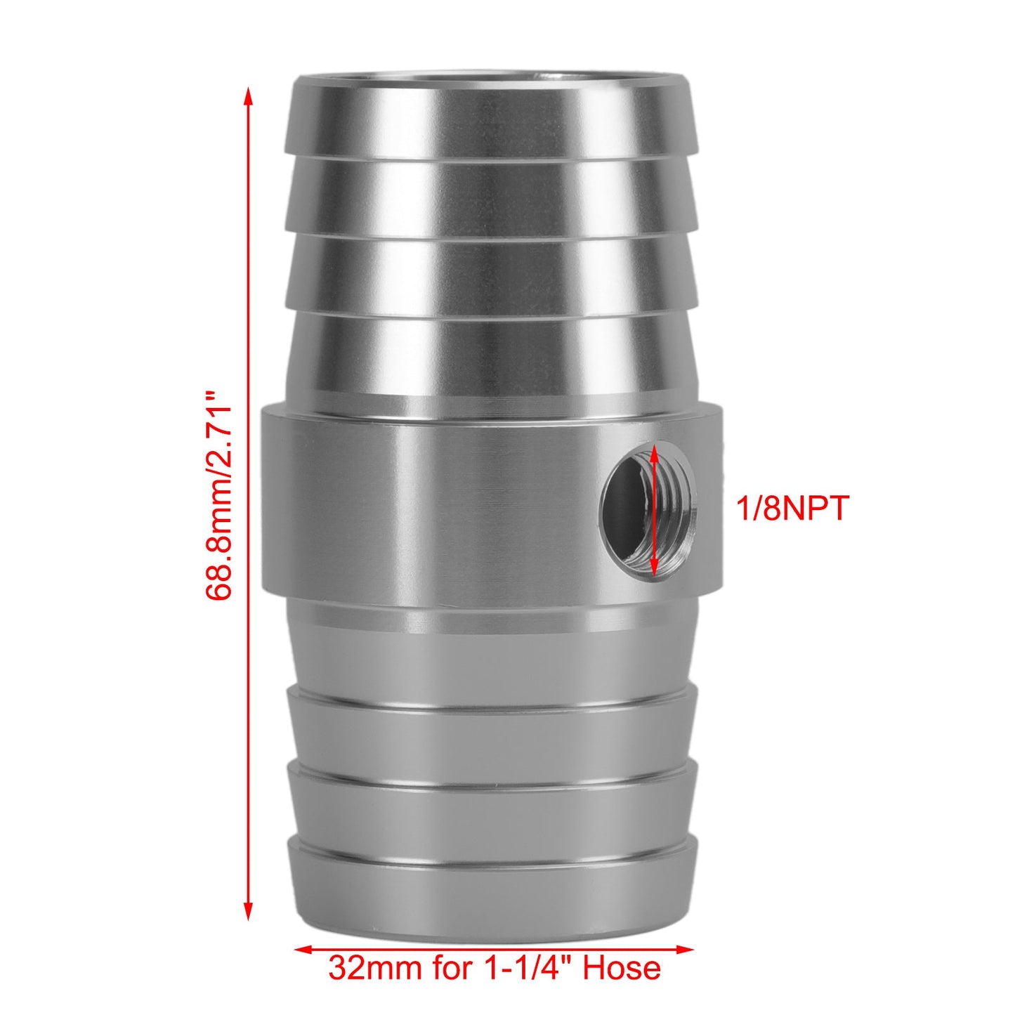 Flessibile da 1-1/4" con adattatore porta vapore NPT da 1/8" Radiatore superiore LS Scambia refrigerante