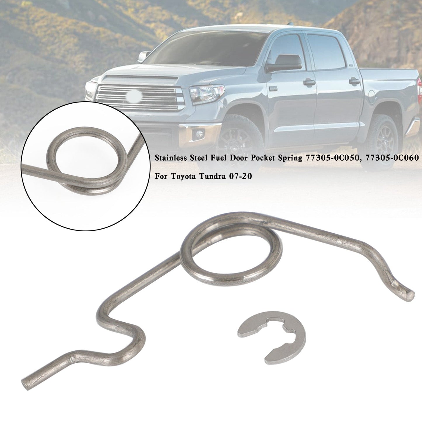 2007-2020 molla insacchettata 77305-0C050/60 della porta del combustibile dell'acciaio inossidabile della tundra di Toyota