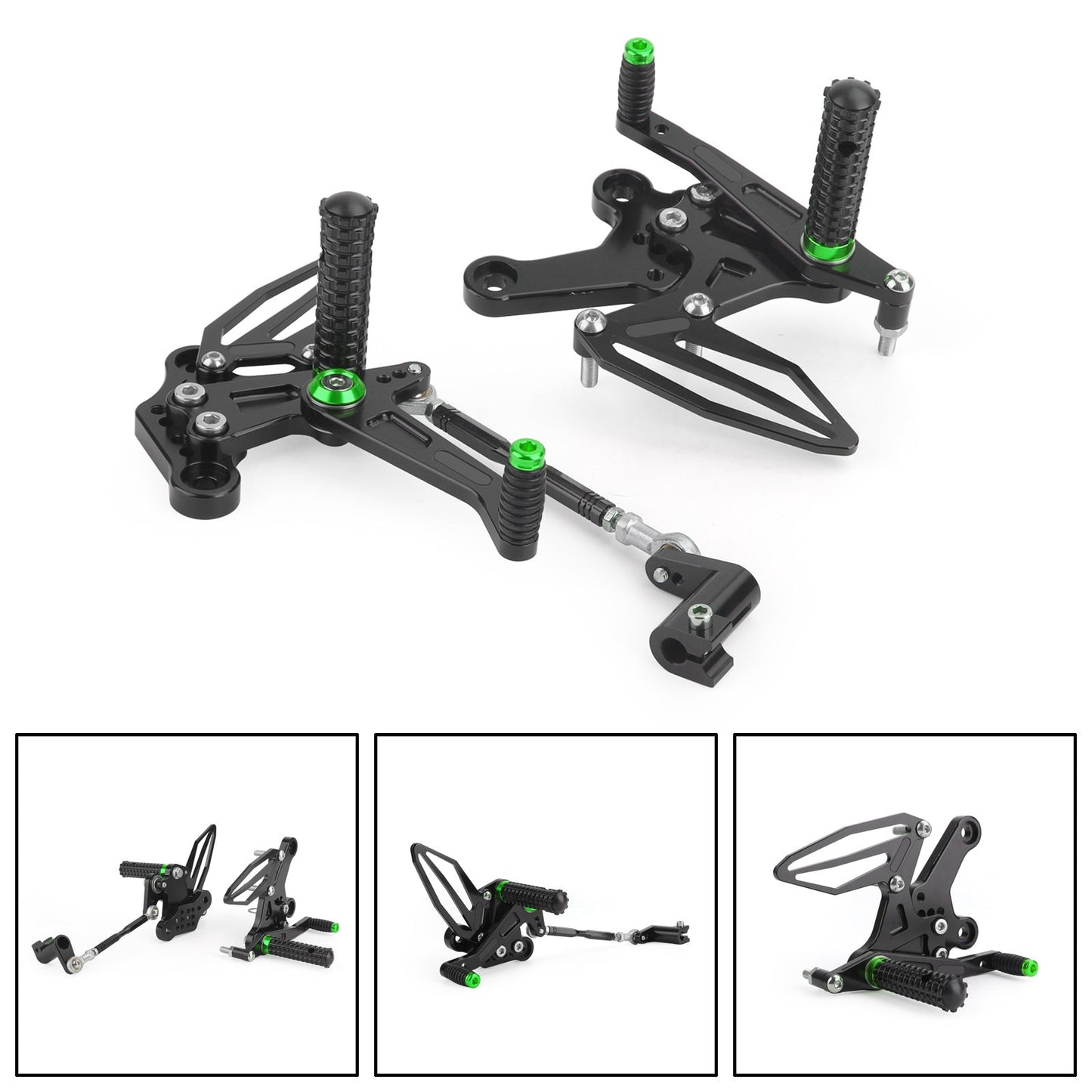 Pedane Pedane Regolabili Pedane Rest Fit per Kawasaki Ninja 250/400 2018-2022 Generico