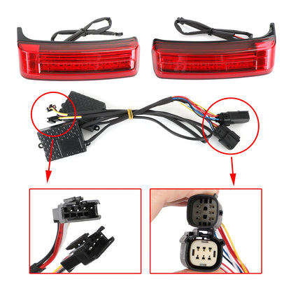 LED Bisaccia Borse da sella Run Brake Turn Lamp Lights per Touring 2014-2021 Generico