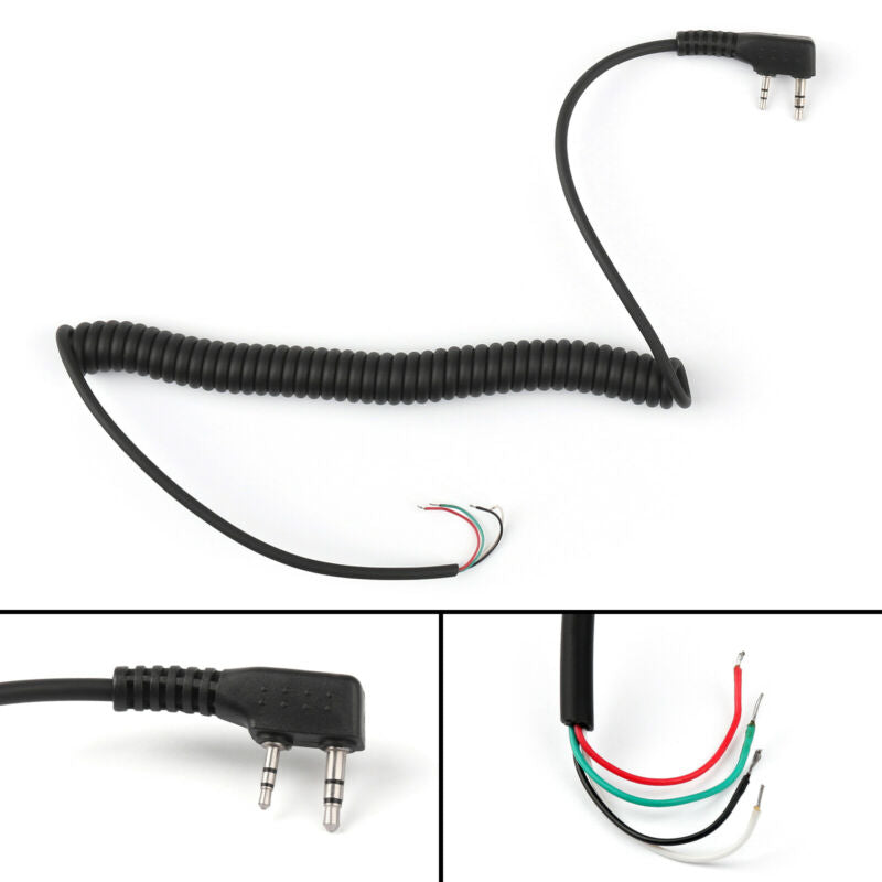 Altoparlante Mic Cable Line per Baofeng 2 pin 4 fili UV5R Kenwood TK370 Motorola