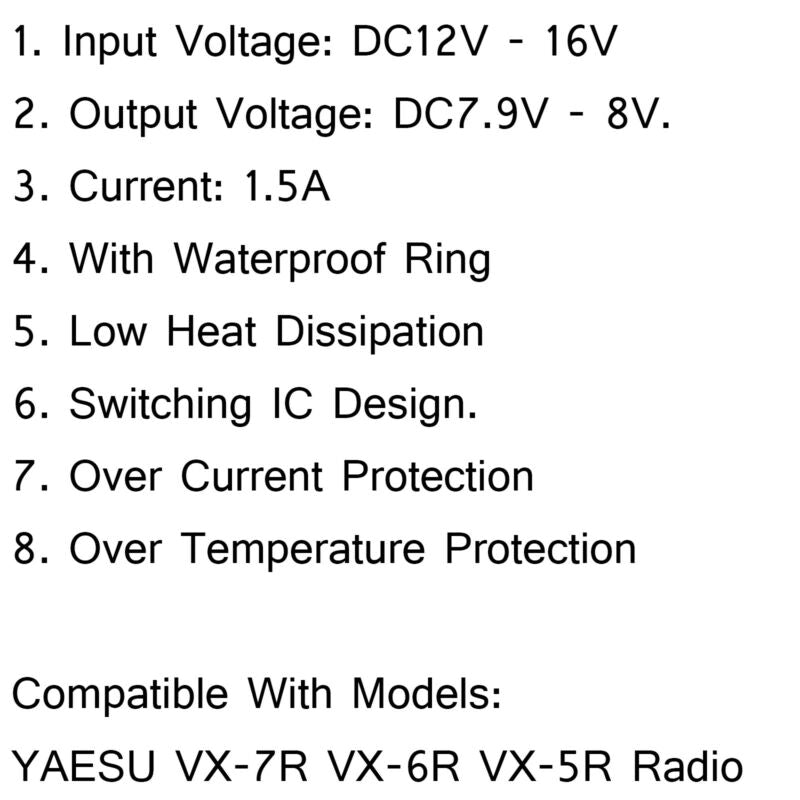 Le migliori offerte per Car Charger Battery Eliminator Adapter for Yaesu VX-7R VX-6R VX-5R Radio sono su ✓ Confronta prezzi e caratteristiche di prodotti nuovi e usati ✓ Molti articoli con consegna gratis!