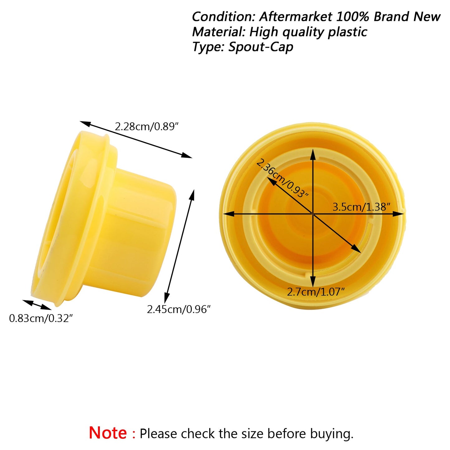 BLITZ Carburante GAS CAN 900302 900092 900094 TAPPO BECCUCCIO GIALLO di ricambio Top