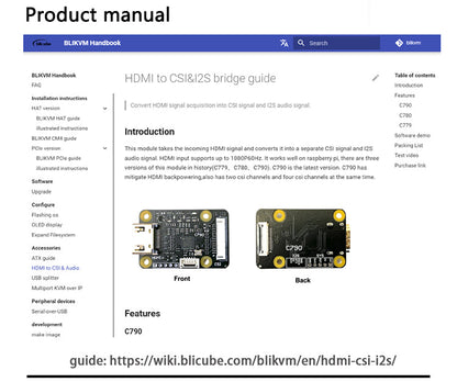 Modulo HDMI a CSI-2 C790 Scheda di espansione HDMI IN a CSI C0779 Pikvm