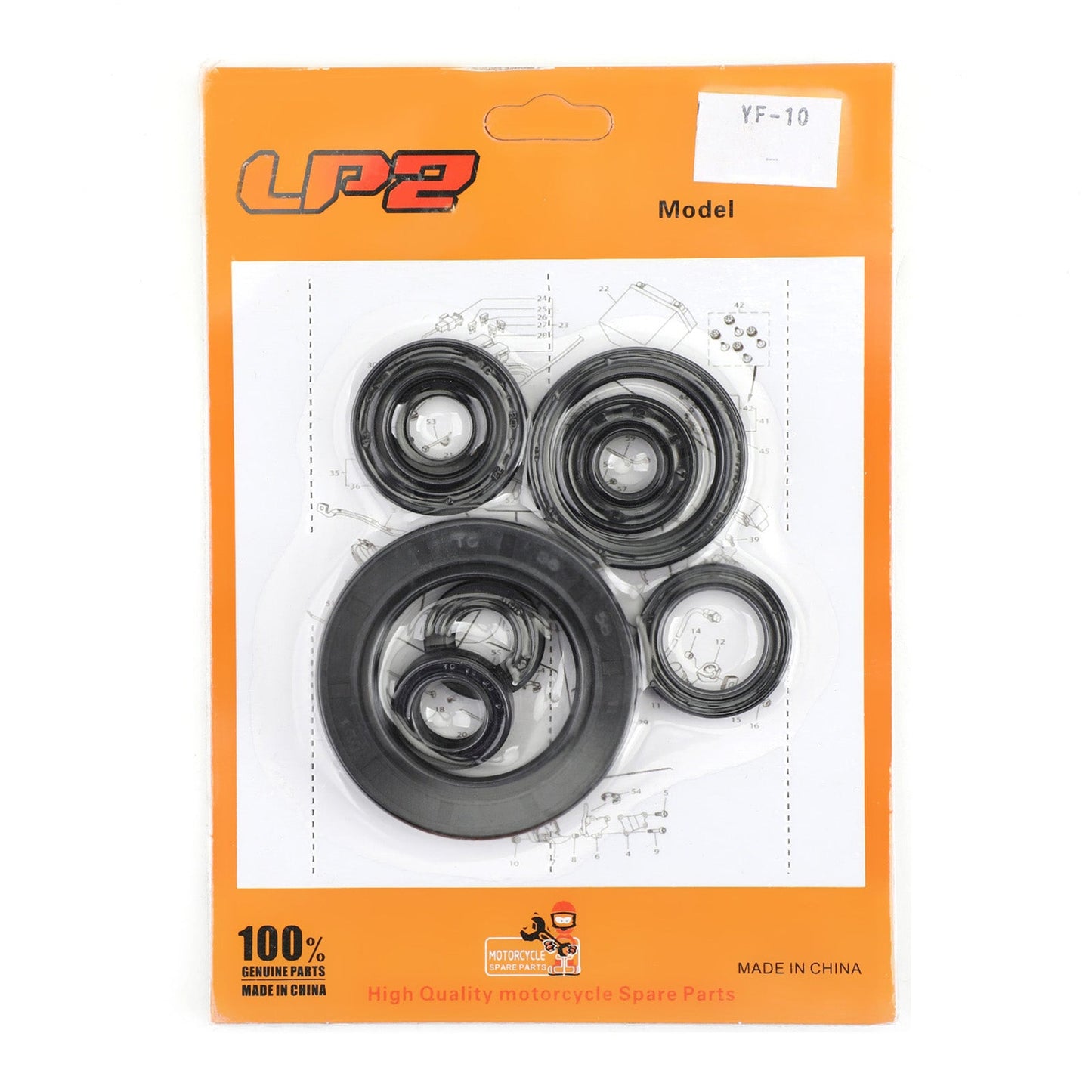 Kit paraolio motore completo - 8 pezzi per Honda CR250R 88-91 CR500R 89-01 CR-250R Generico