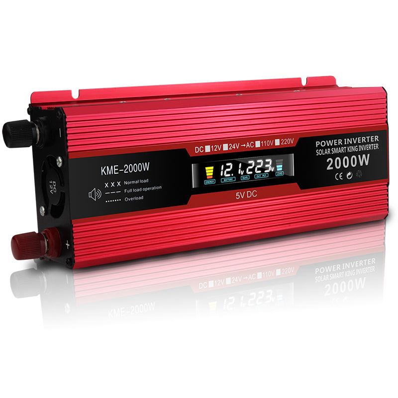 Convertitore di alimentazione per auto Convertitore DC 12V a AC 220V LCD 2000W Display LED trasformatore