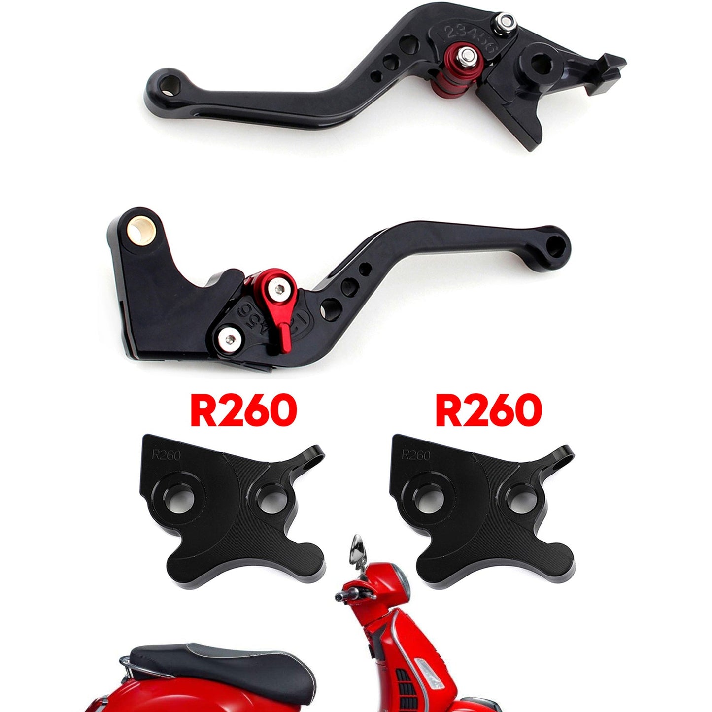 Leva freno frizione corta per moto VESPA GTS 300 Super