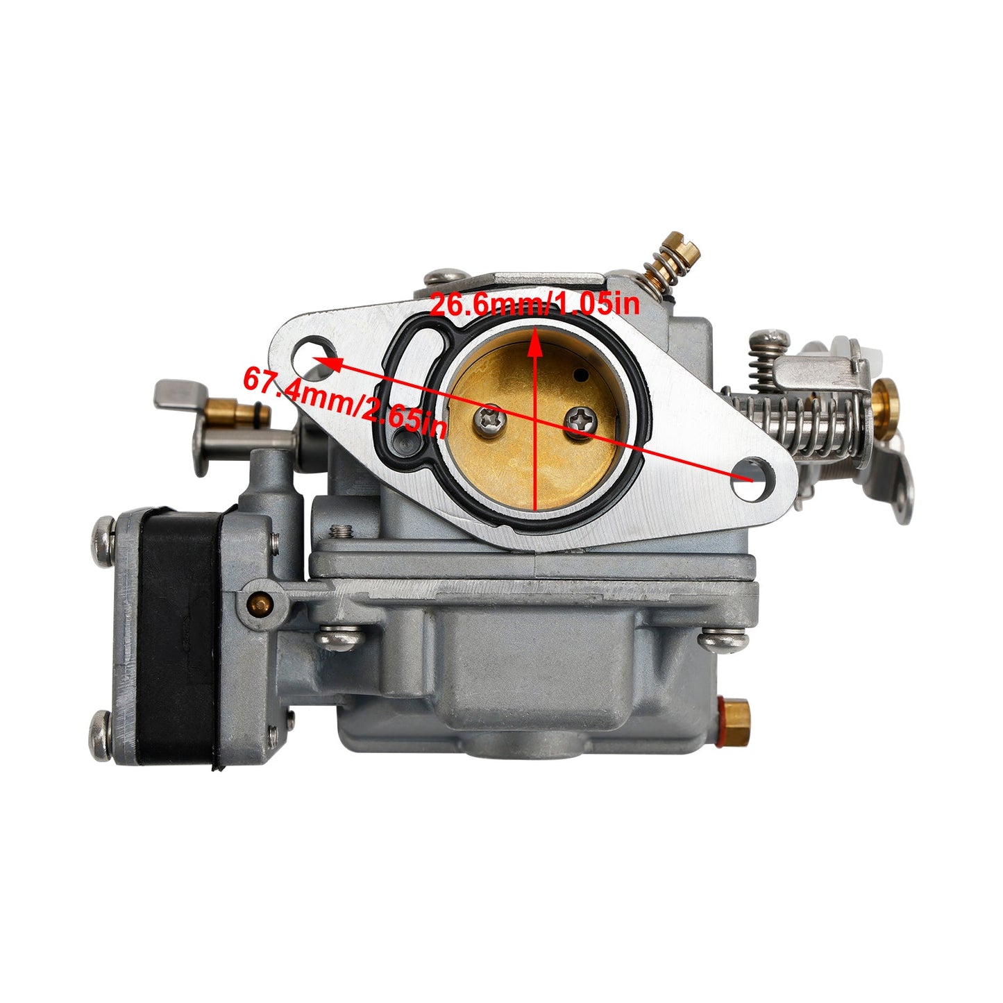 Carburatore inferiore Carb adatto per fuoribordo Yamaha 2 tempi 20HP 25HP 6L2-14302-00