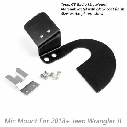 CB HAM GMRS Supporto per microfono Grab Bar Mount adatto per Wrangler JL 2018+ 75WXST Generico